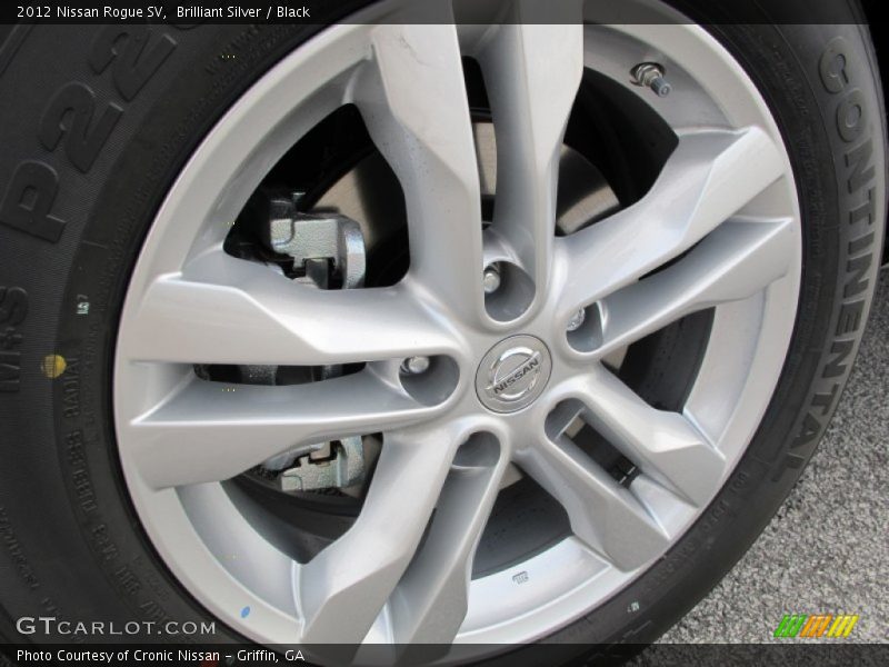 Brilliant Silver / Black 2012 Nissan Rogue SV