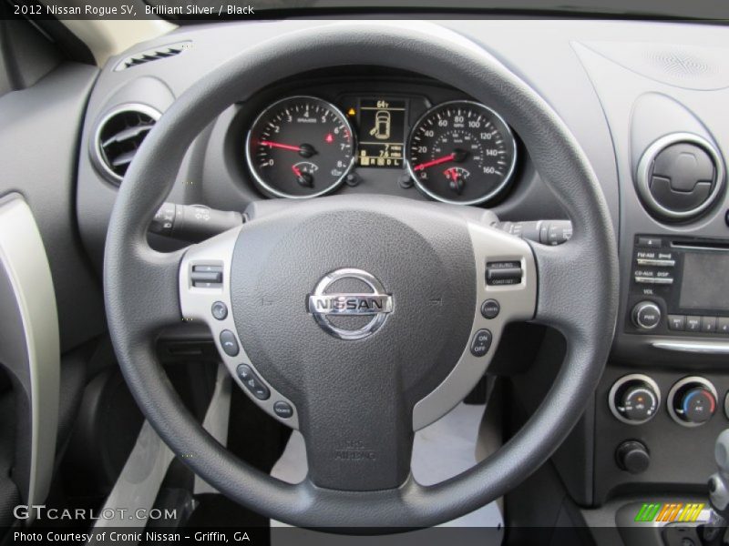 Brilliant Silver / Black 2012 Nissan Rogue SV