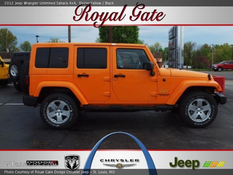 Dozer Yellow / Black 2012 Jeep Wrangler Unlimited Sahara 4x4