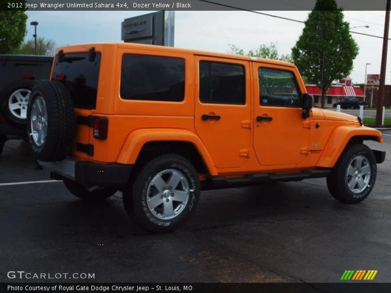 Dozer Yellow / Black 2012 Jeep Wrangler Unlimited Sahara 4x4