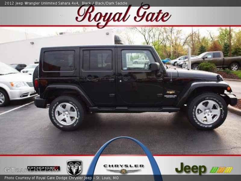 Black / Black/Dark Saddle 2012 Jeep Wrangler Unlimited Sahara 4x4