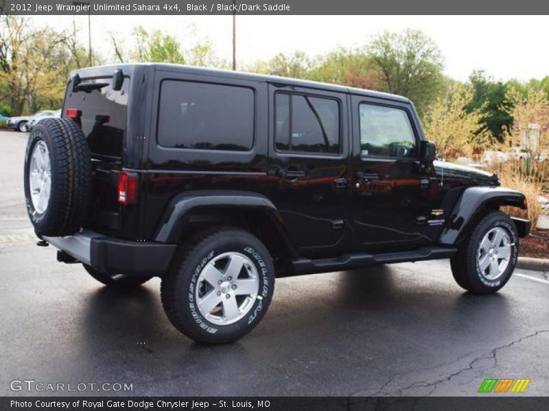Black / Black/Dark Saddle 2012 Jeep Wrangler Unlimited Sahara 4x4