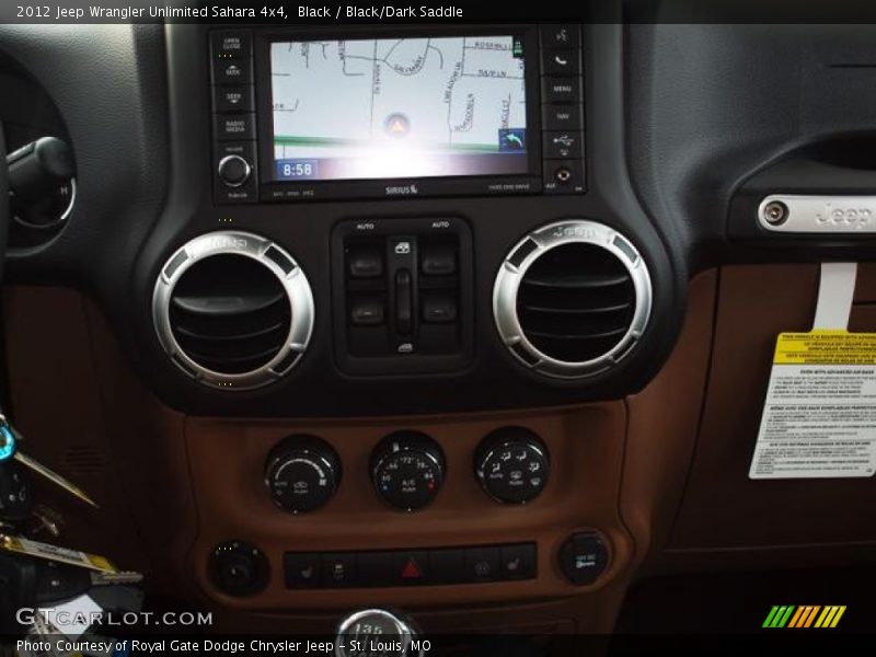 Black / Black/Dark Saddle 2012 Jeep Wrangler Unlimited Sahara 4x4