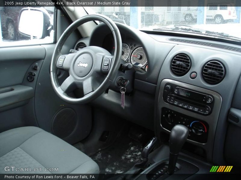 Black Clearcoat / Medium Slate Gray 2005 Jeep Liberty Renegade 4x4