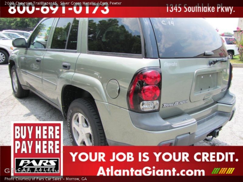 Silver Green Metallic / Dark Pewter 2003 Chevrolet TrailBlazer LS