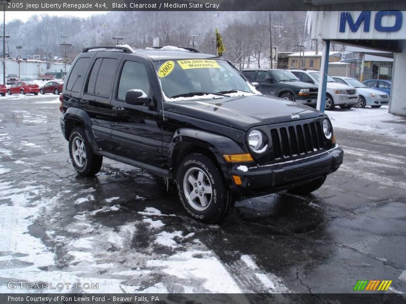Black Clearcoat / Medium Slate Gray 2005 Jeep Liberty Renegade 4x4