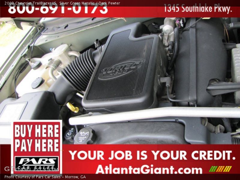 Silver Green Metallic / Dark Pewter 2003 Chevrolet TrailBlazer LS