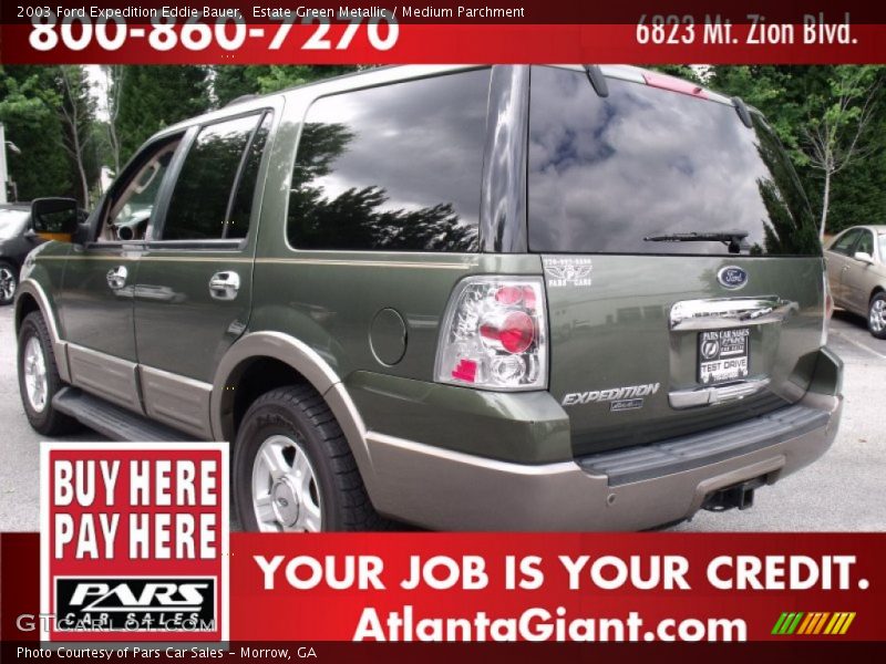 Estate Green Metallic / Medium Parchment 2003 Ford Expedition Eddie Bauer