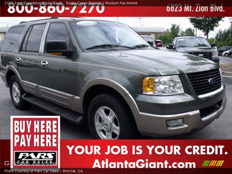 Estate Green Metallic / Medium Parchment 2003 Ford Expedition Eddie Bauer