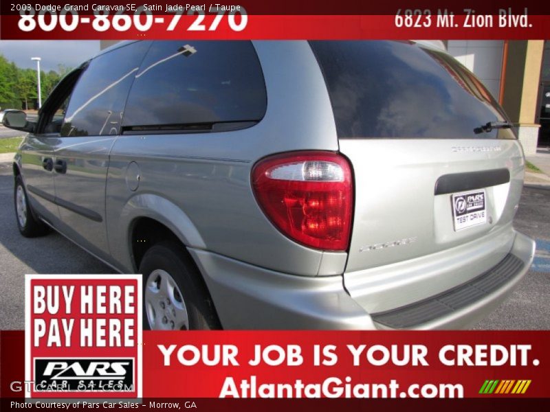 Satin Jade Pearl / Taupe 2003 Dodge Grand Caravan SE