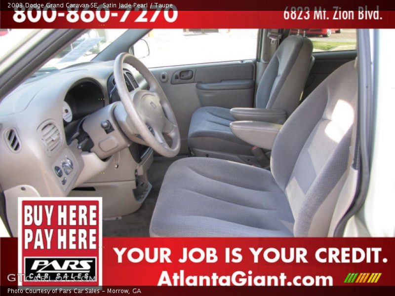 Satin Jade Pearl / Taupe 2003 Dodge Grand Caravan SE
