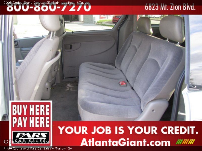 Satin Jade Pearl / Taupe 2003 Dodge Grand Caravan SE