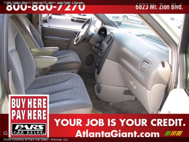 Satin Jade Pearl / Taupe 2003 Dodge Grand Caravan SE
