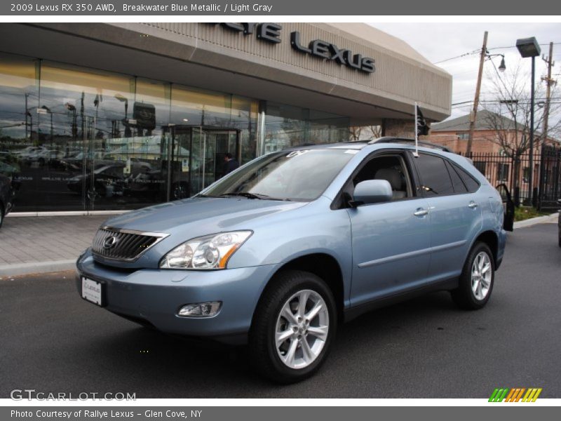 Breakwater Blue Metallic / Light Gray 2009 Lexus RX 350 AWD