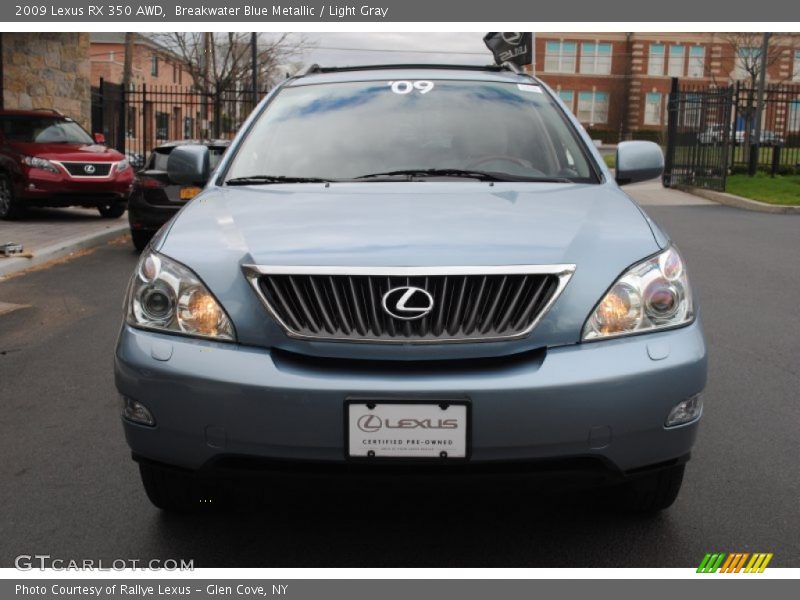 Breakwater Blue Metallic / Light Gray 2009 Lexus RX 350 AWD