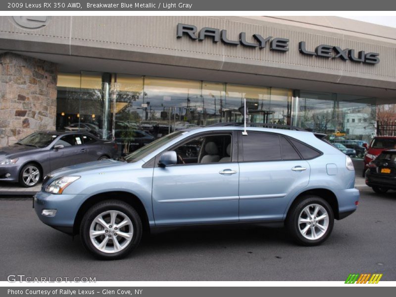 Breakwater Blue Metallic / Light Gray 2009 Lexus RX 350 AWD