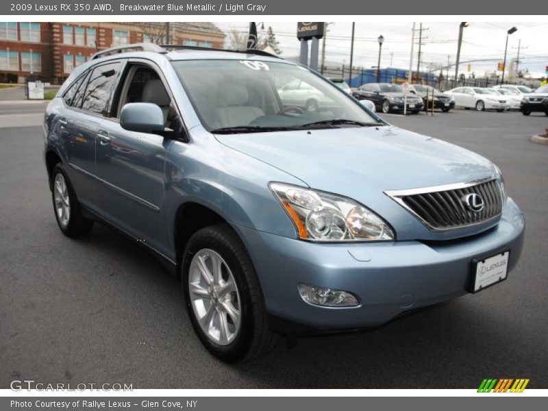 Breakwater Blue Metallic / Light Gray 2009 Lexus RX 350 AWD