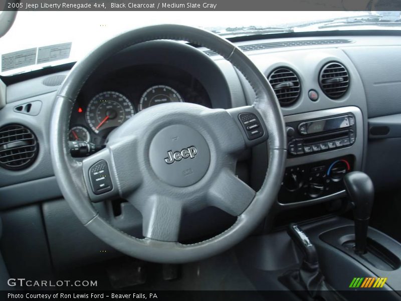 Black Clearcoat / Medium Slate Gray 2005 Jeep Liberty Renegade 4x4