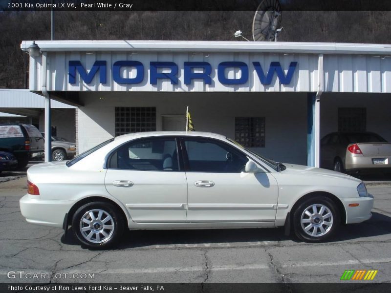 Pearl White / Gray 2001 Kia Optima LX V6