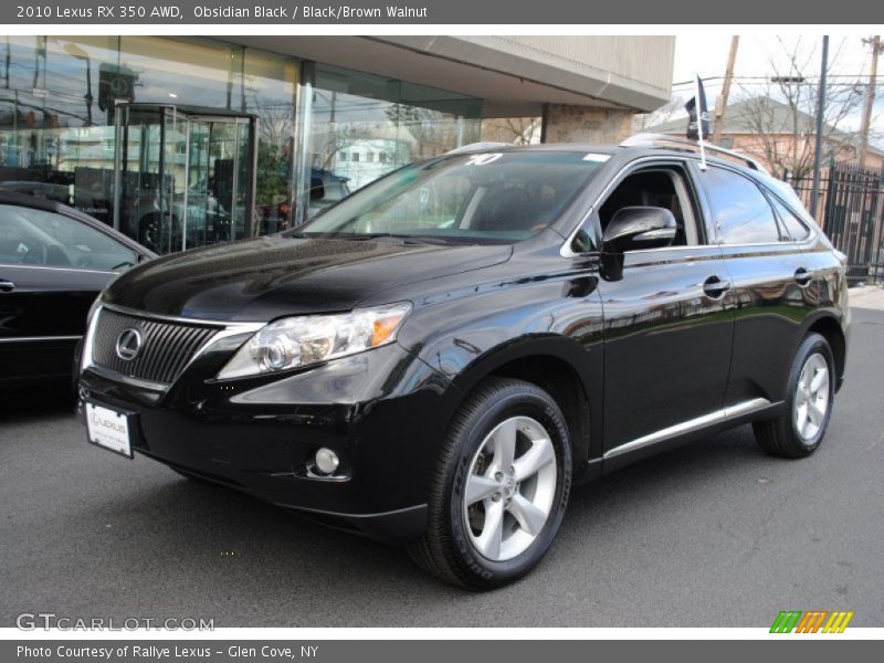 Obsidian Black / Black/Brown Walnut 2010 Lexus RX 350 AWD