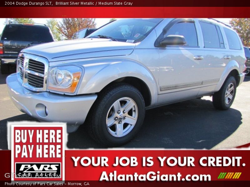 Brilliant Silver Metallic / Medium Slate Gray 2004 Dodge Durango SLT