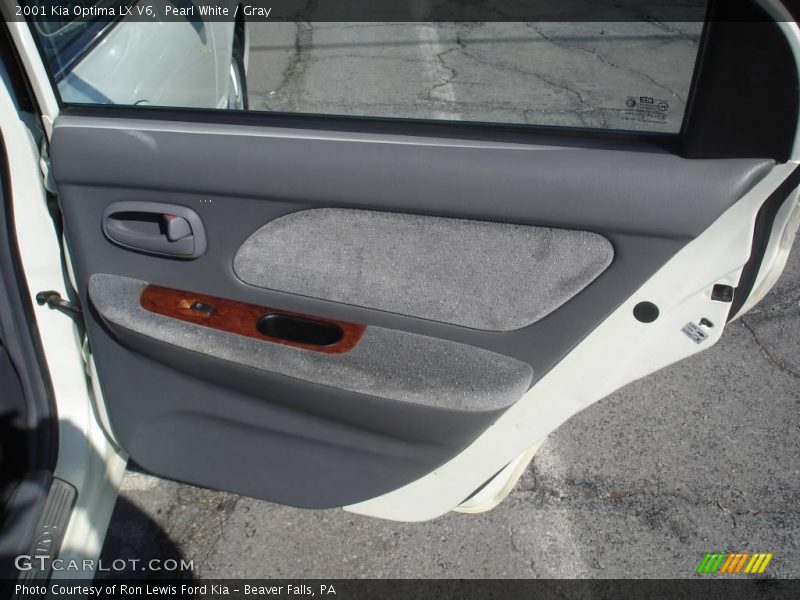 Pearl White / Gray 2001 Kia Optima LX V6