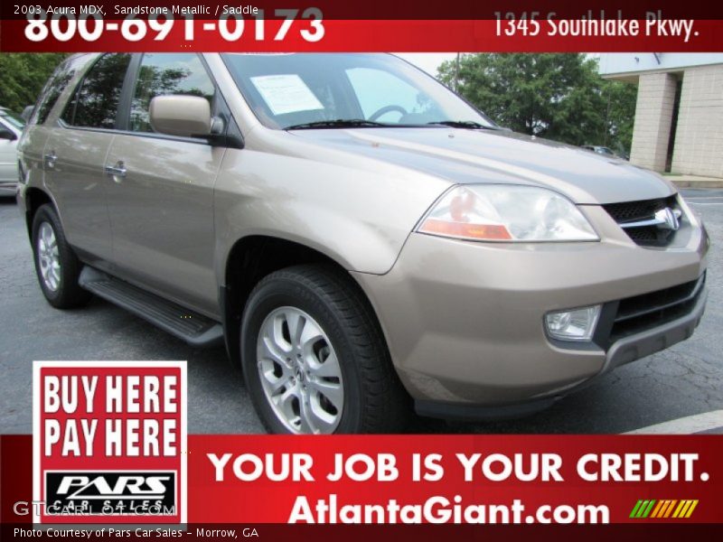 Sandstone Metallic / Saddle 2003 Acura MDX