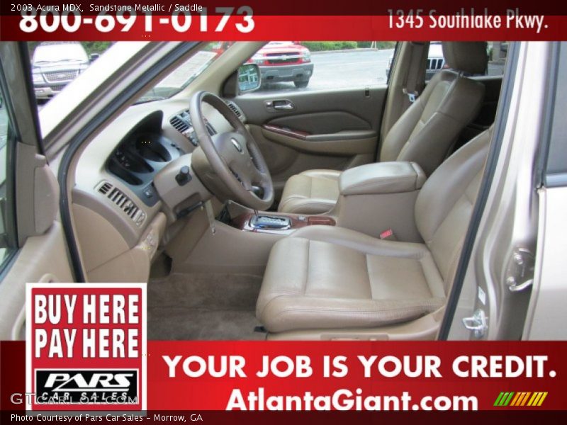 Sandstone Metallic / Saddle 2003 Acura MDX