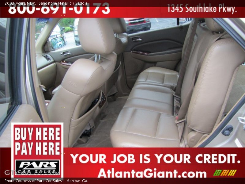 Sandstone Metallic / Saddle 2003 Acura MDX