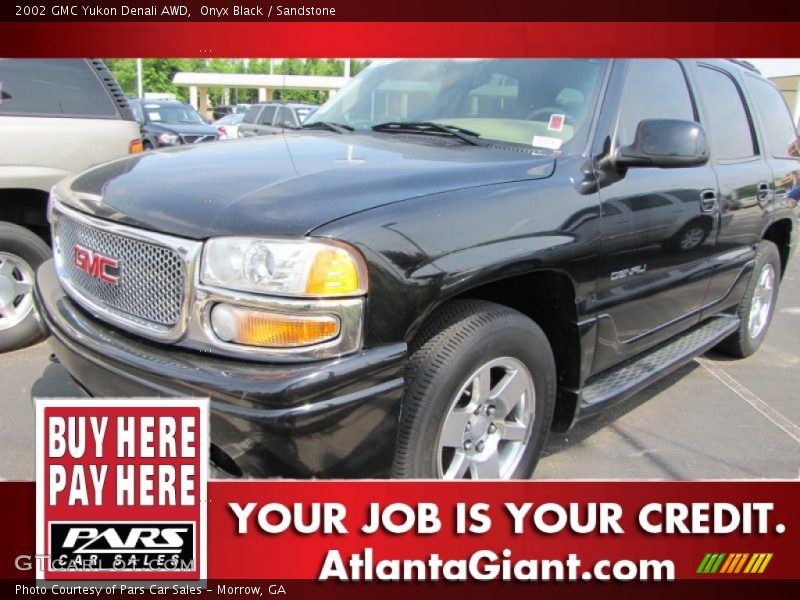 Onyx Black / Sandstone 2002 GMC Yukon Denali AWD