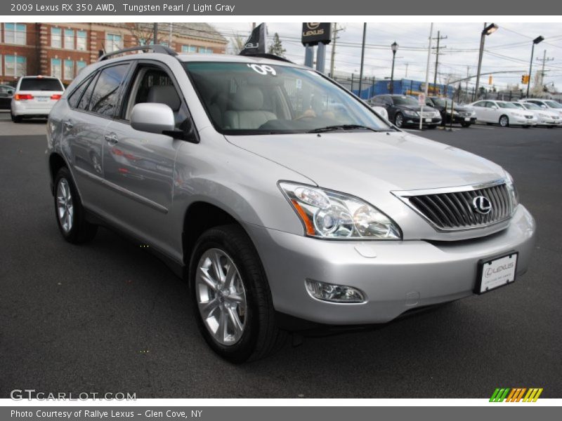 Tungsten Pearl / Light Gray 2009 Lexus RX 350 AWD