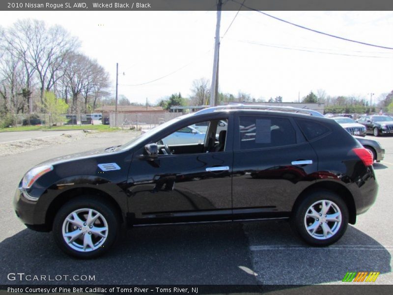 Wicked Black / Black 2010 Nissan Rogue SL AWD