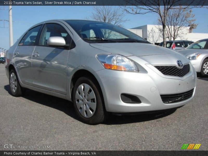 Silver Streak Mica / Dark Charcoal 2010 Toyota Yaris Sedan