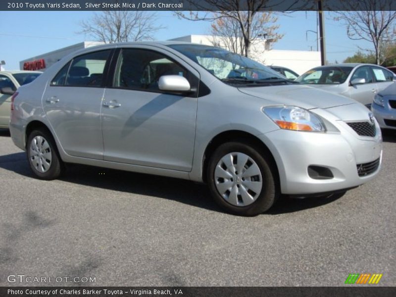 Silver Streak Mica / Dark Charcoal 2010 Toyota Yaris Sedan