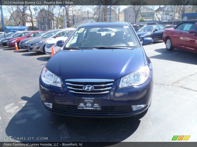 Regatta Blue / Beige 2010 Hyundai Elantra GLS