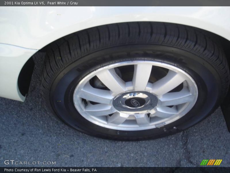 Pearl White / Gray 2001 Kia Optima LX V6