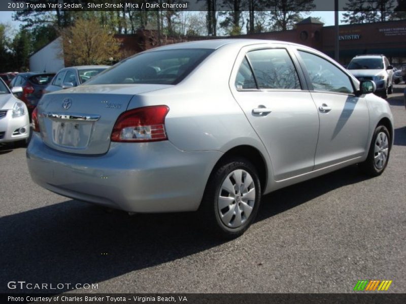 Silver Streak Mica / Dark Charcoal 2010 Toyota Yaris Sedan