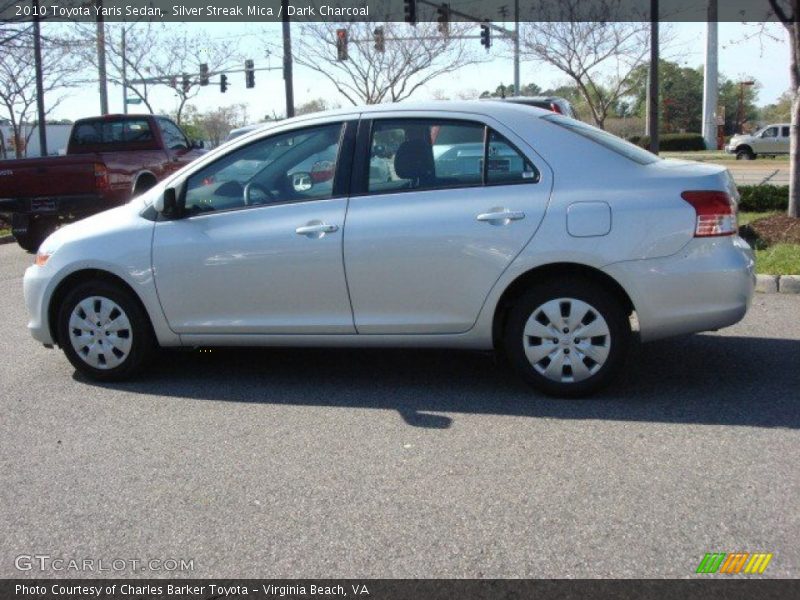 Silver Streak Mica / Dark Charcoal 2010 Toyota Yaris Sedan