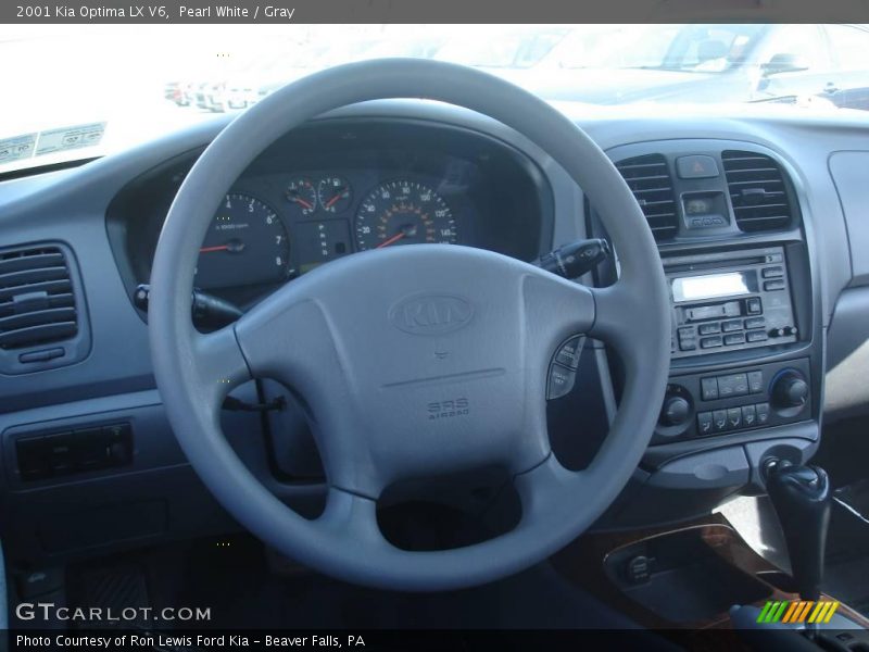 Pearl White / Gray 2001 Kia Optima LX V6