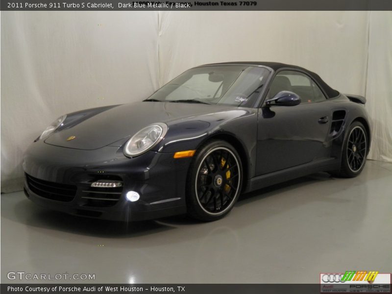 Dark Blue Metallic / Black 2011 Porsche 911 Turbo S Cabriolet