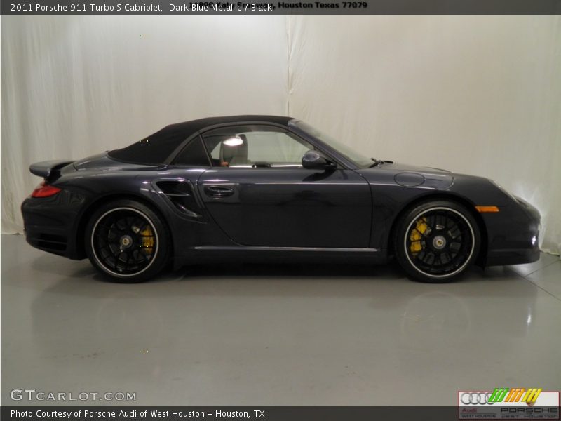 Dark Blue Metallic / Black 2011 Porsche 911 Turbo S Cabriolet
