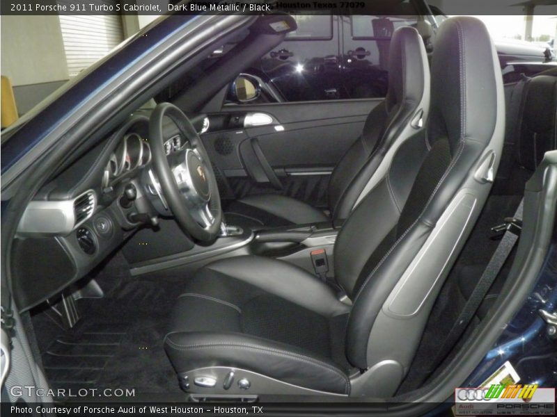 Dark Blue Metallic / Black 2011 Porsche 911 Turbo S Cabriolet