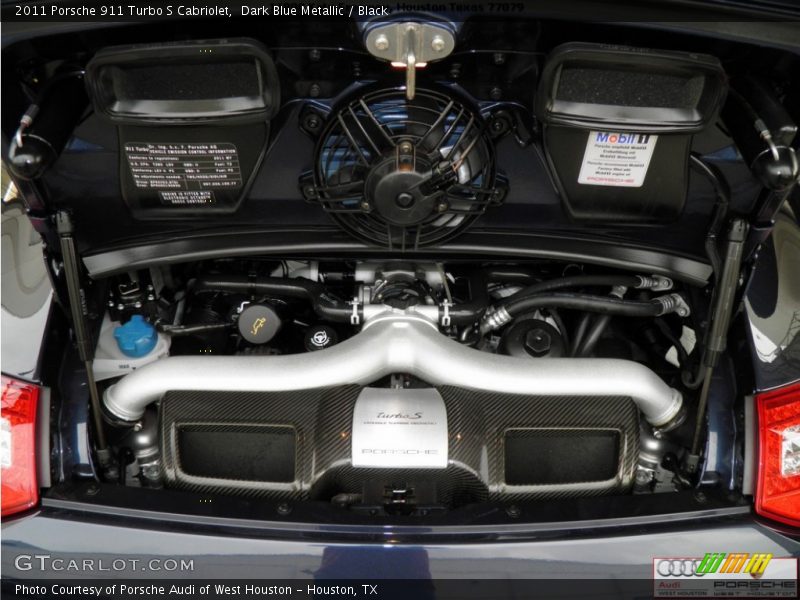 Dark Blue Metallic / Black 2011 Porsche 911 Turbo S Cabriolet