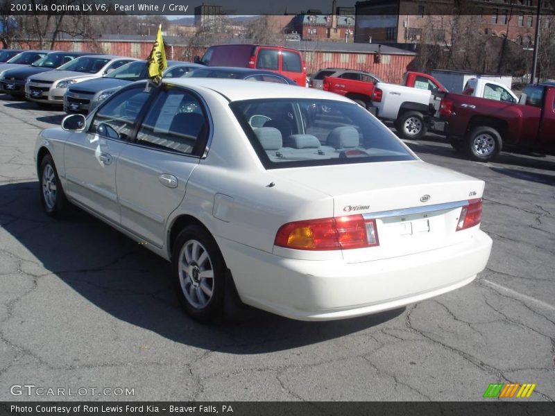 Pearl White / Gray 2001 Kia Optima LX V6