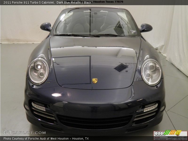 Dark Blue Metallic / Black 2011 Porsche 911 Turbo S Cabriolet