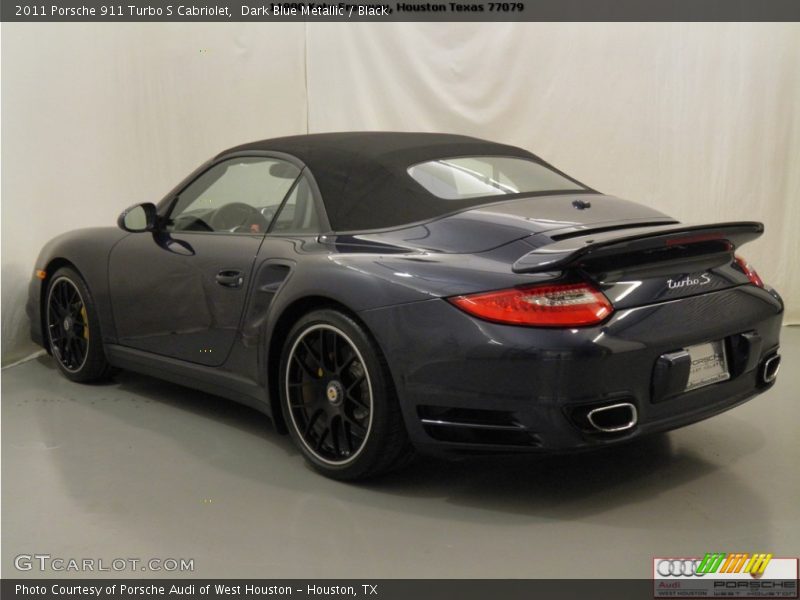 Dark Blue Metallic / Black 2011 Porsche 911 Turbo S Cabriolet