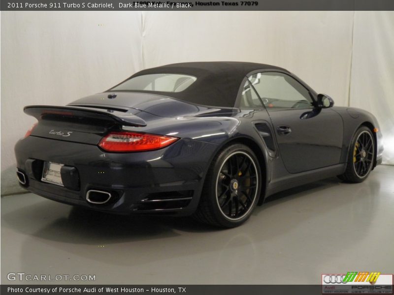 Dark Blue Metallic / Black 2011 Porsche 911 Turbo S Cabriolet
