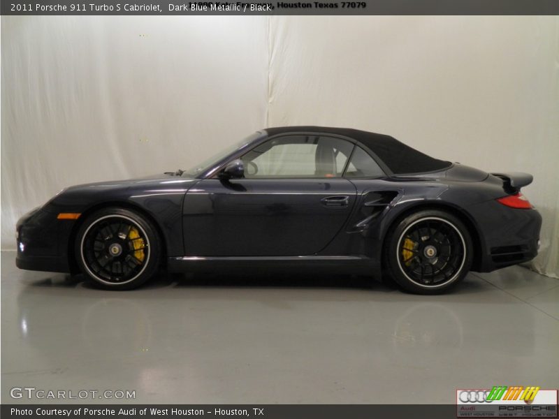 Dark Blue Metallic / Black 2011 Porsche 911 Turbo S Cabriolet
