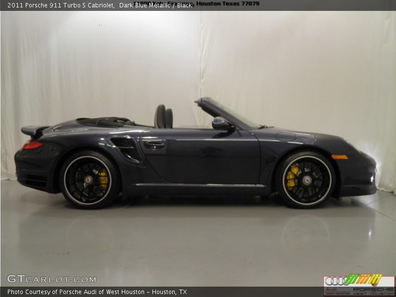 Dark Blue Metallic / Black 2011 Porsche 911 Turbo S Cabriolet