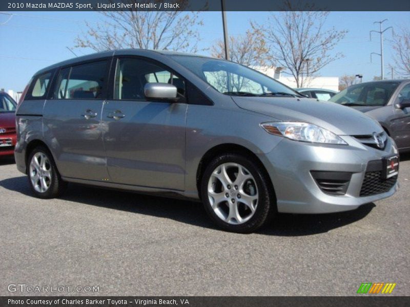 Liquid Silver Metallic / Black 2010 Mazda MAZDA5 Sport